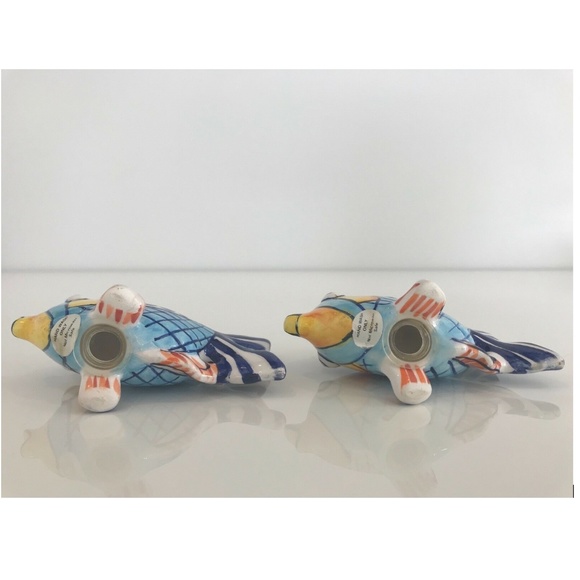 SALT AND PEPPER HAND PAINTED FISH SHAKERS NWOTS! - Picture 16 of 16